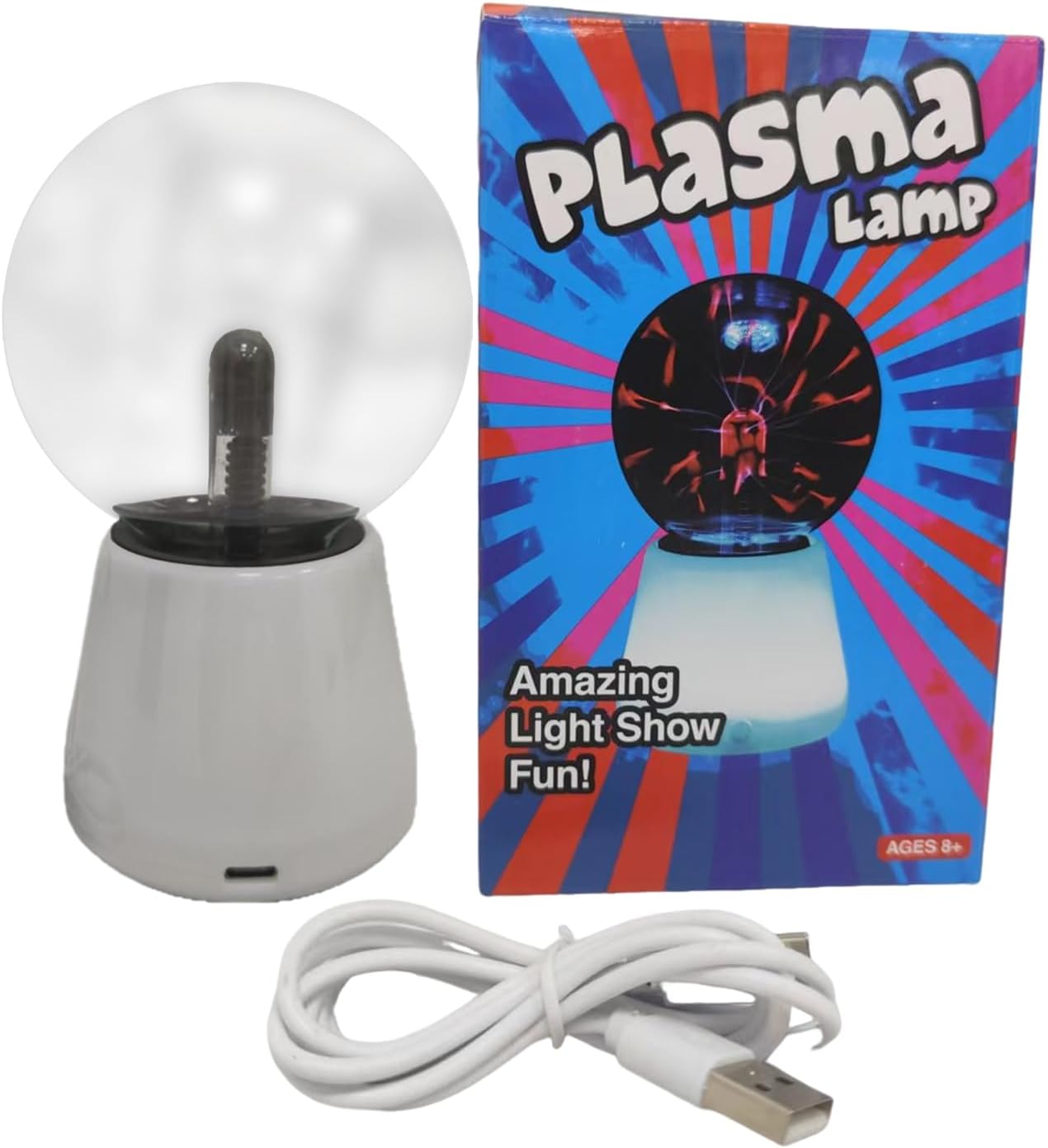 Magic Plasma Ball: Plasma Ball Light That Sound Sensitive Ions, Magic Light for Decorations, Large Balls, for Home, Living Room, Bedroom, Study, Balcony, Office,