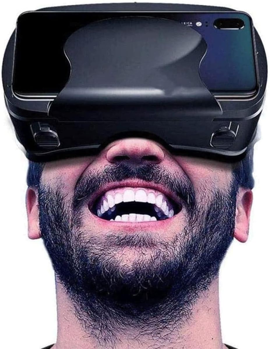 VR Headset, VR 3D Virtual Reality Headset for Movies and Games VR Glasses Goggles Compatible with Phone & Android, 2K Anti-Blue Lenses, Adjustable Pupil & Object Distance