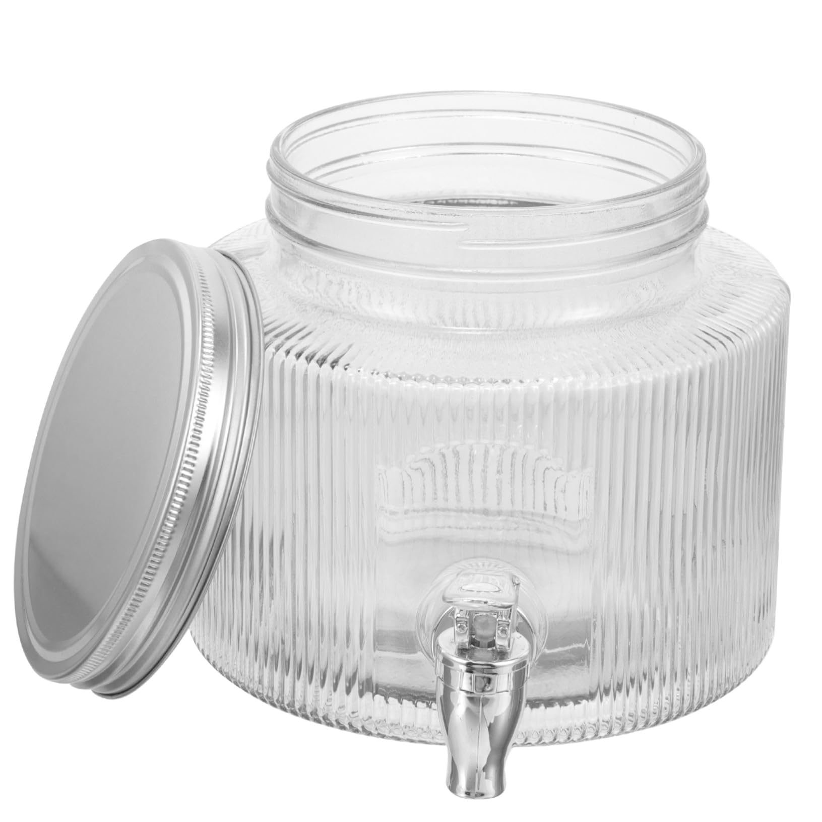 Glaswasserspender mit Zapfhahn 2, 8 L aus Glas für Getränke