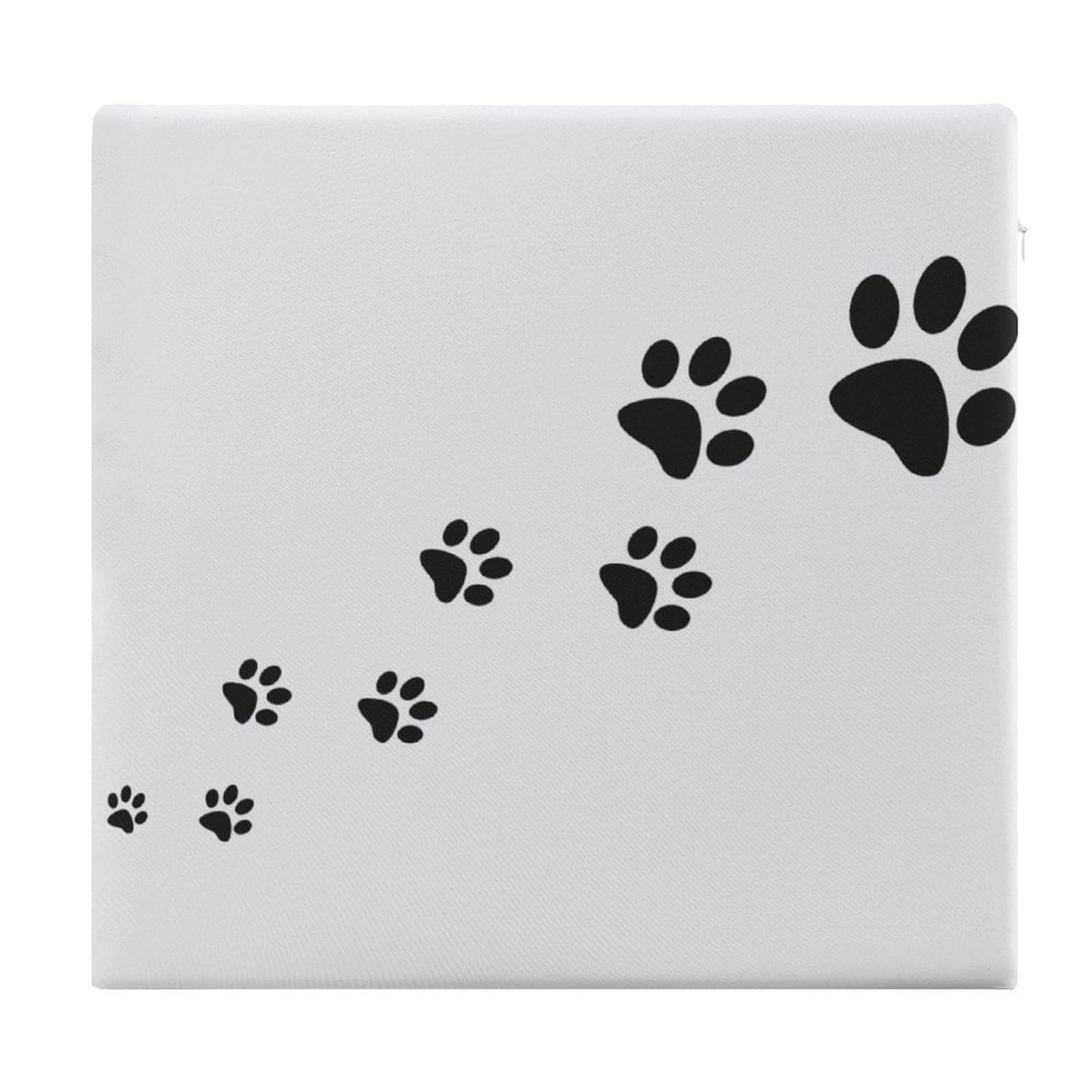 JZemdybill Chair Pad, Animal Paw Prints Seat Pad, Square Chair Cushion for Yoga Living Room Balcony
