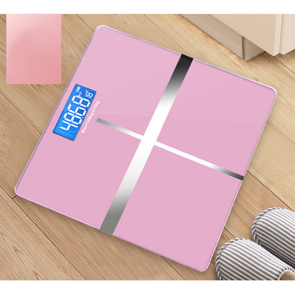 Bilancia Elettronica Ricaricabile USB Display Grande in Vetro Temperato, Design Unico e Elegante per Uso Domestico e Controllo Peso Corporeo
