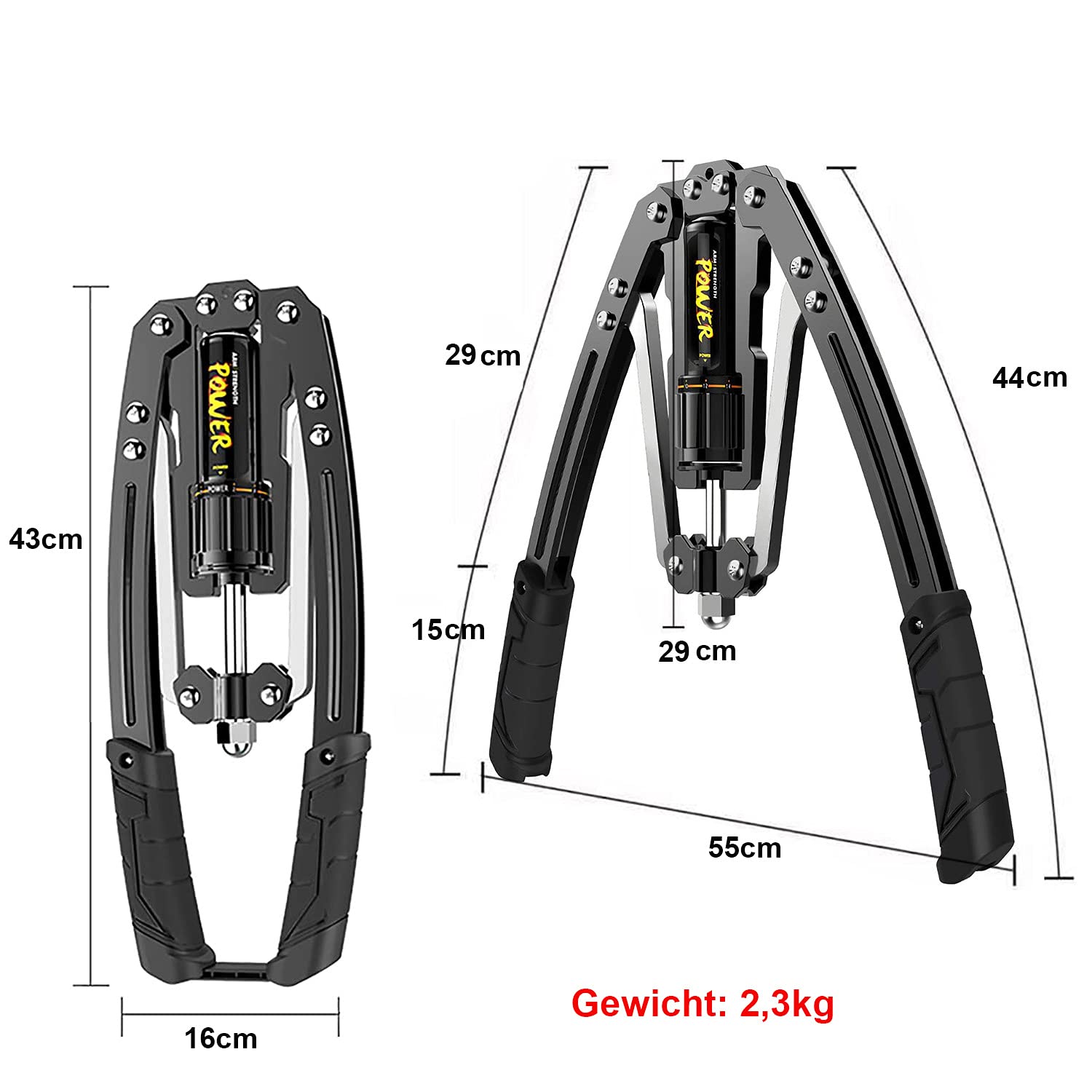 LS&GHY Power Twister - Barra de entrenamiento de musculación (ajustable, 10 - 200 kg, para fuerza del brazo, pecho, hombros, antebrazos, abdominales, fitness)