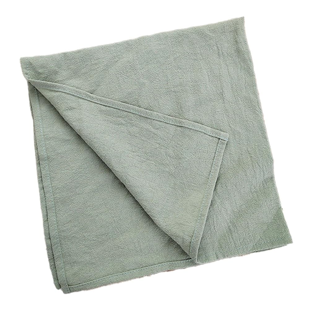 Servilletas de tela verde de algodón para decoración de bodas en granjas y mesas, 40 paños