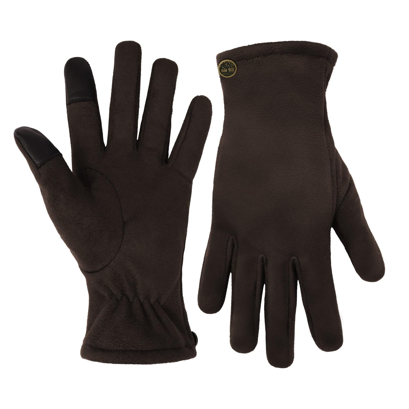 Timberland Women’s Rivet Faux Suede Gloves – Soft Lined Winter Handwear, Comfortable Fit, Warm for Cold Weather Wear
