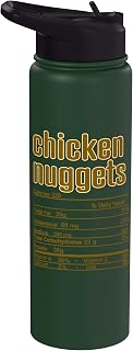 Thanksgiving Christmas Chicken Nuggets Nutrition Fact Stainless Steel Insulated Water Bottle