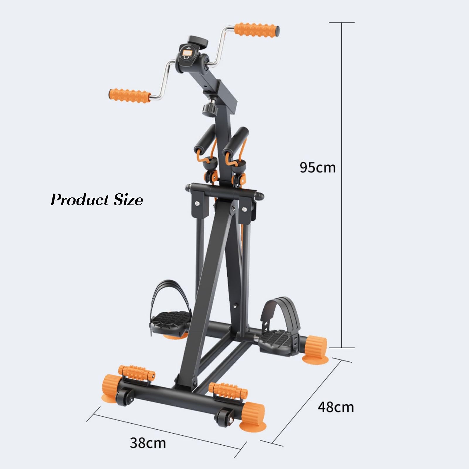 Pedaliera, Mini Cyclette, Pedaliera for Bici, con Maniglia Attrezzatura Fitness Regolabile for Anziani for Fitness Braccia O Gambe E Allenamento Riabilitativo (Color : Style 1)