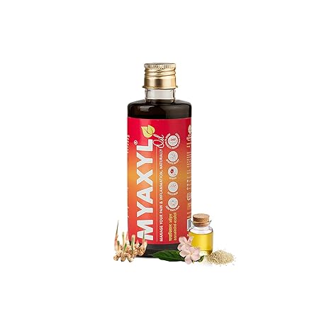Kerala Ayurveda Myaxyl Oil 200ml | For Quick Relief from Knee Pain, Sprains, and Sports Injuries | With Nandivriksha, Devadaru, Rasna, and Eucalyptus Oil | Sesame Oil Base|