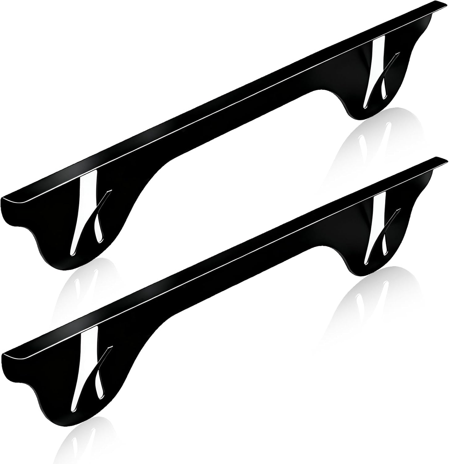 Upgrade 316 Stainless Steel Stove Gap Covers (2 Pack, 23.4”, Black), Heat-Resistant Stove Gap Filler for Kitchen Counter and Stovetop, Range Trim Kit Oven Gap Guard Between Stove and Counter