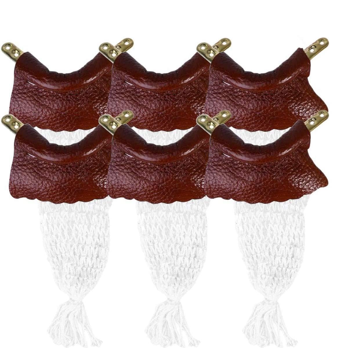 Saipart Snooker Pocket Nets Billiard Pool Table Pocket Net Replacement Snooker Table Leather Pockets Set of 6