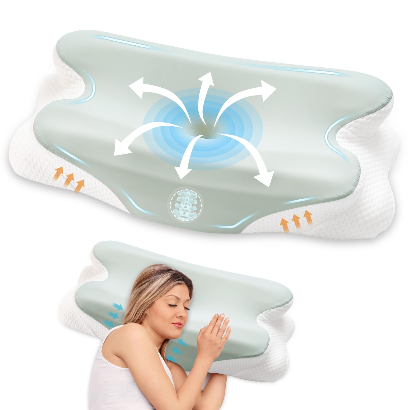Oreiller ergonomique cervical pour des nuits sereines sans douleurs