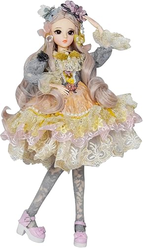 Miniatura 1 de Proudoll Muñeca BJD de 13 de 24 pulgadas con bola SD de 24 pulgadas, disfraz de princesa, zapatos de vestir para cambiar libremente para regalo de