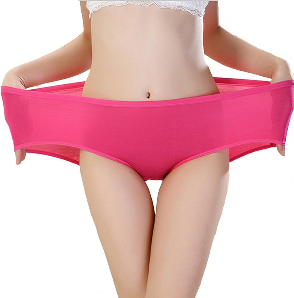 TEERFU 5 Pack Womens Bamboo Brief Soft Underwear Comfort Bottom Hipster Panties