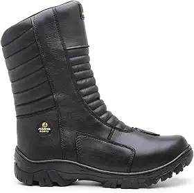 Bota para Motociclismo Dakkar em Couro Palmilha Anatômica Cano Alto