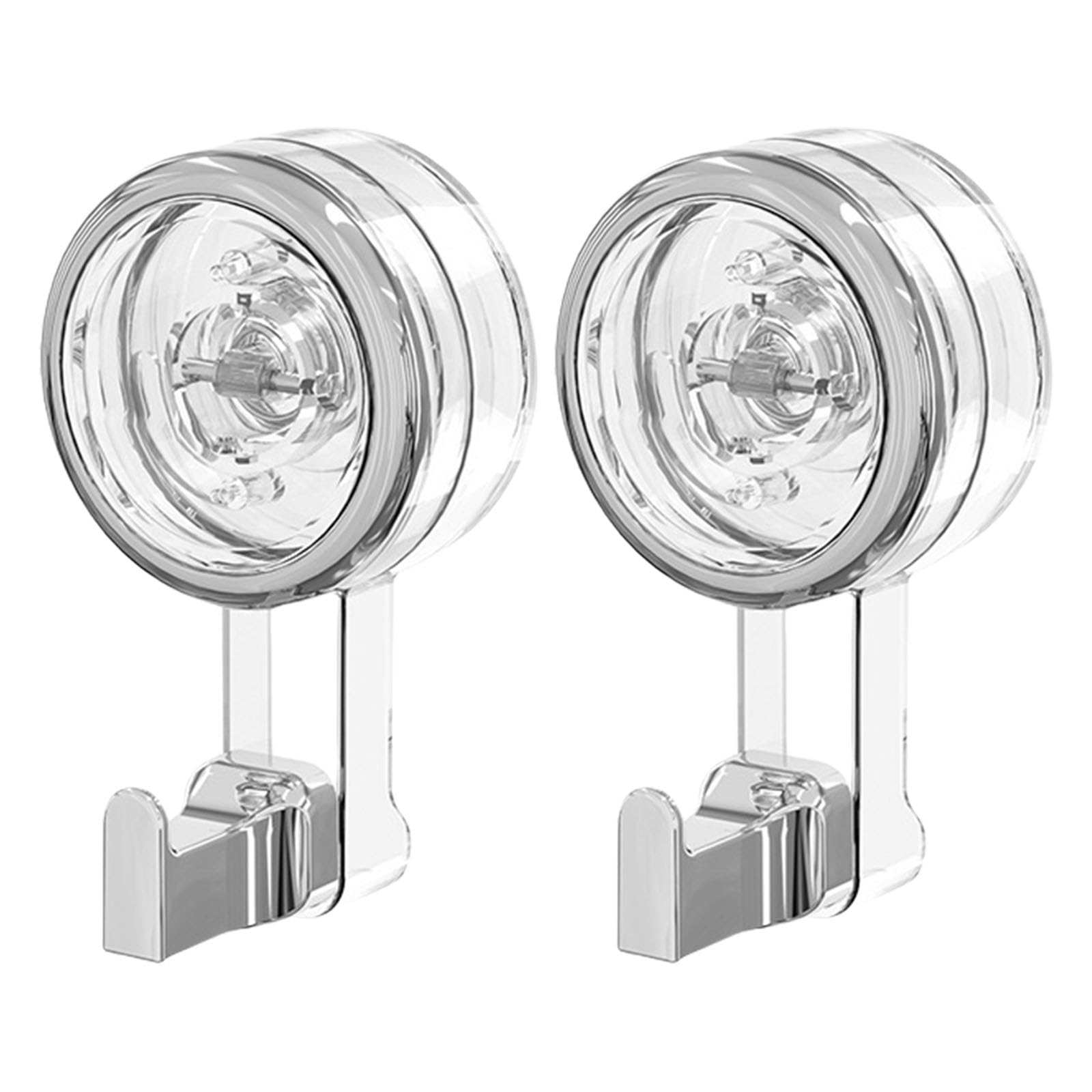MICFENY Multipurpose Pack of 2 Suction Cup Hook with Clip for Home Bathroom Window Display Clear Designs Clip Holders
