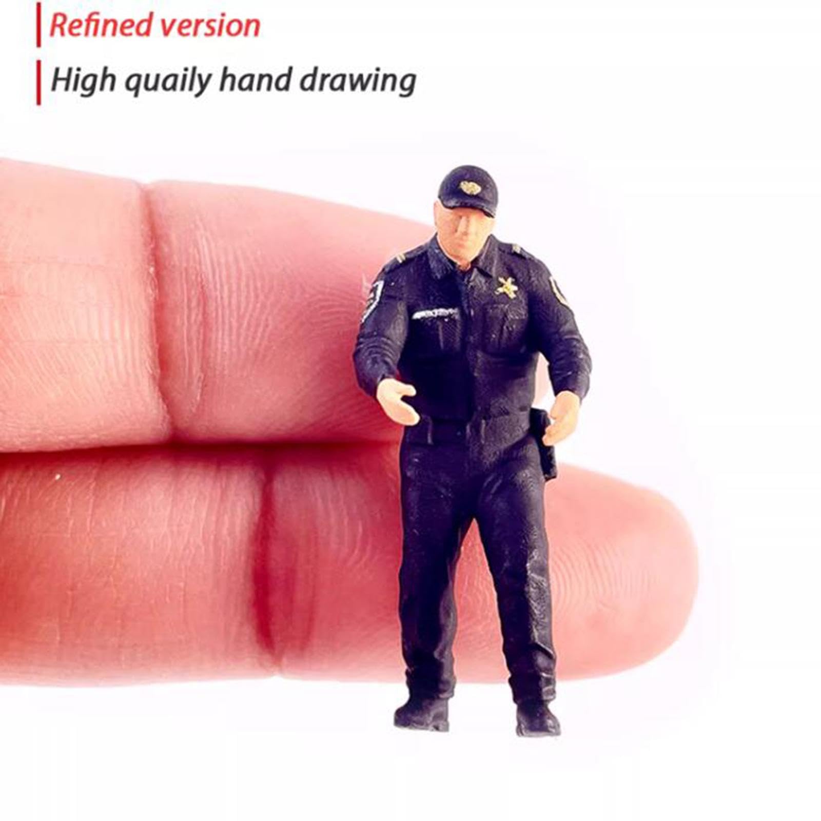 UGPLM 3X 1/64 Cops and Thief Figures Model Resin Figurines S Gauge Desktop Ornament Sand Table Layout Decoration Dioramas Decor