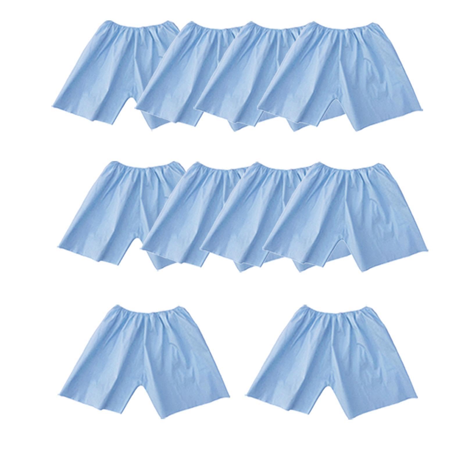 nivaa 10Pcs Disposable Men Shorts Non Woven Boxer Shorts for Waxing Travel Tanning Blue-picture-33