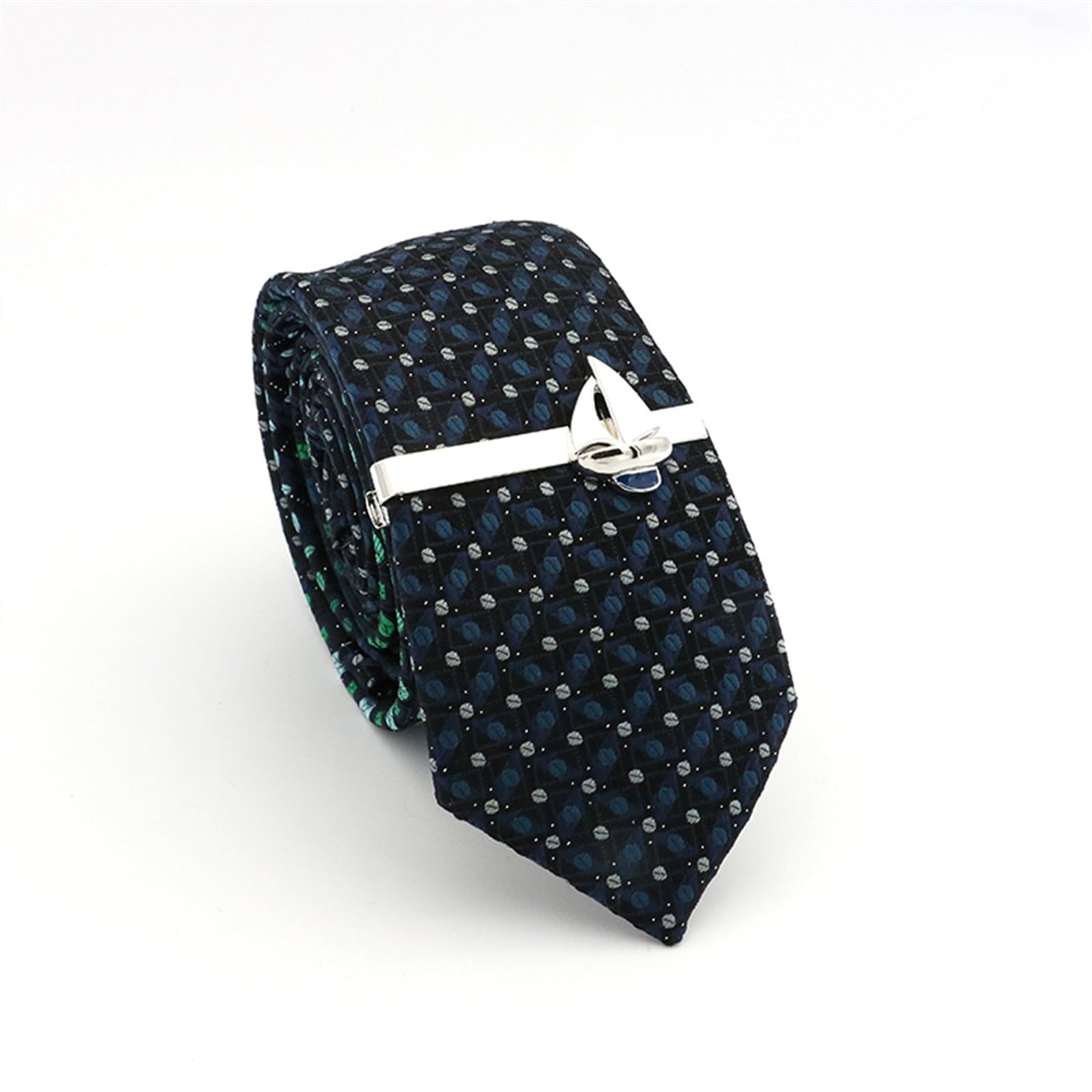 Fermacravatta da Uomo, fermacravatta Personalizzato, fermacravatta for Barca a Vela Materiale in Ottone Romanzo Blu fermacravatta for Nave a Vela da Uomo
