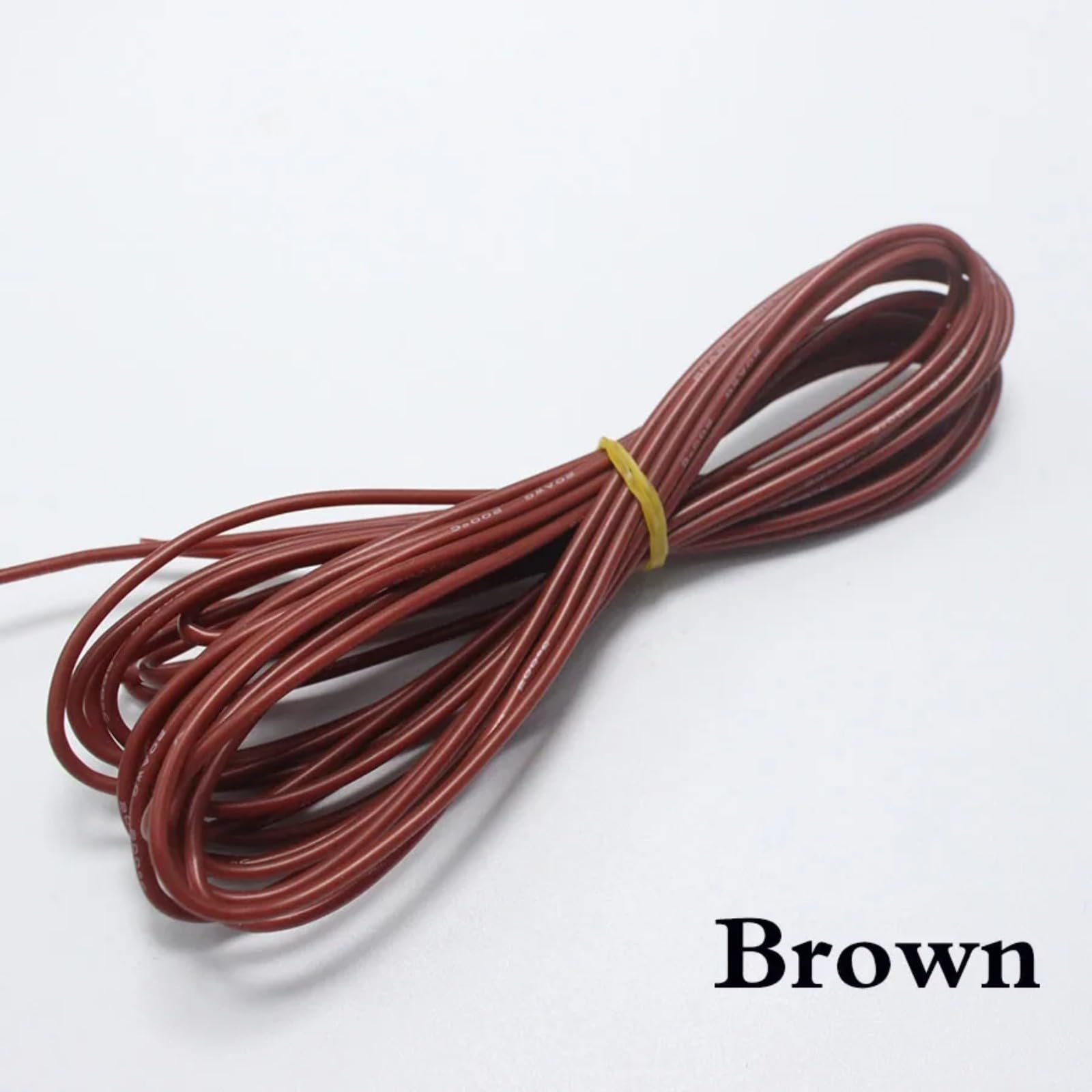 2/5/10 metros 30 AWG cable de silicio flexible RC 11/0.08TS diámetro exterior 0,8 mm cable electrónico (marrón; 10 m)