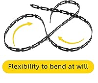 Vista 4 de CODREE 50 FT Plastic Chain Lock Tree Tie - 1/2 Inch Wide Adjustable Tree Support Straps for Staking - Flexible Reusable Cable Plant Ties