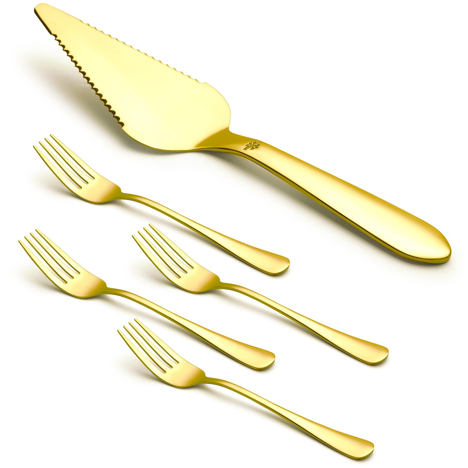 Gold Wedding Cake Knife & Server Set - Eisinly -9