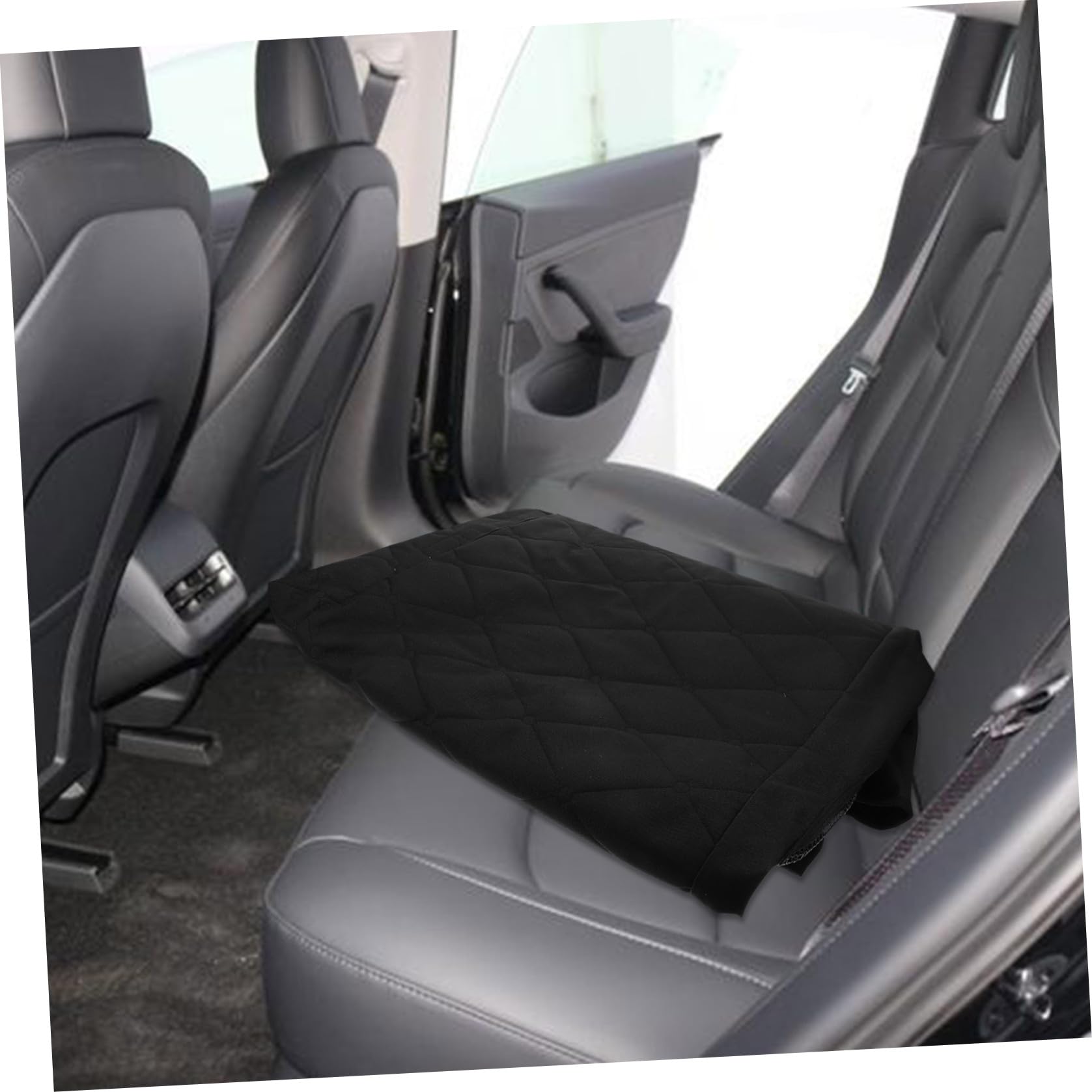 Funda para Asiento Trasero de Coche para Perro, Hamaca Negra Solapas Laterales Plegables, Base Antideslizante Resistente a Arañazos, Protector para SUV y Camiones, Accesorio