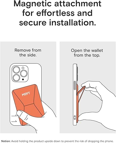 Miniatura 9 de MOFT Soporte magnético para cartera compatible con iPhone 171615141312, ajuste de ángulo y soporte de teléfono compatible con MOVAS Magsafe, amanecer