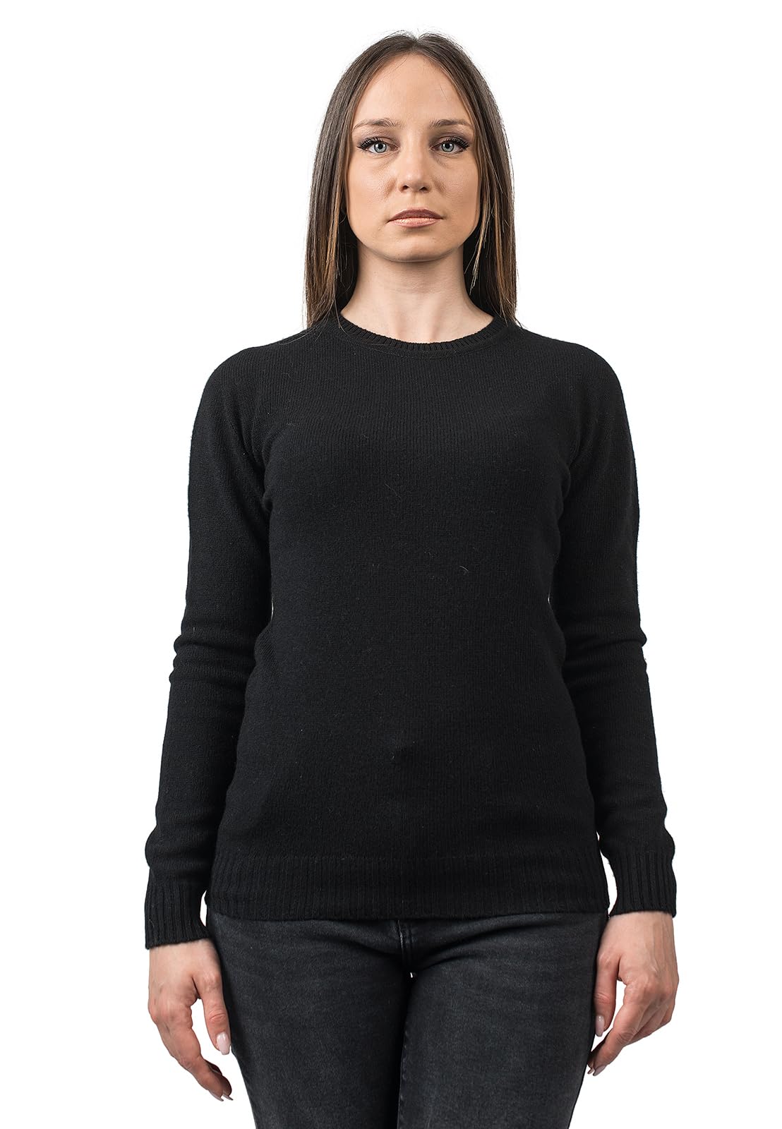 Dalle Piane Cashmere - Rundhalsausschnitt aus 100% regeneriertem Kaschmir - Damen