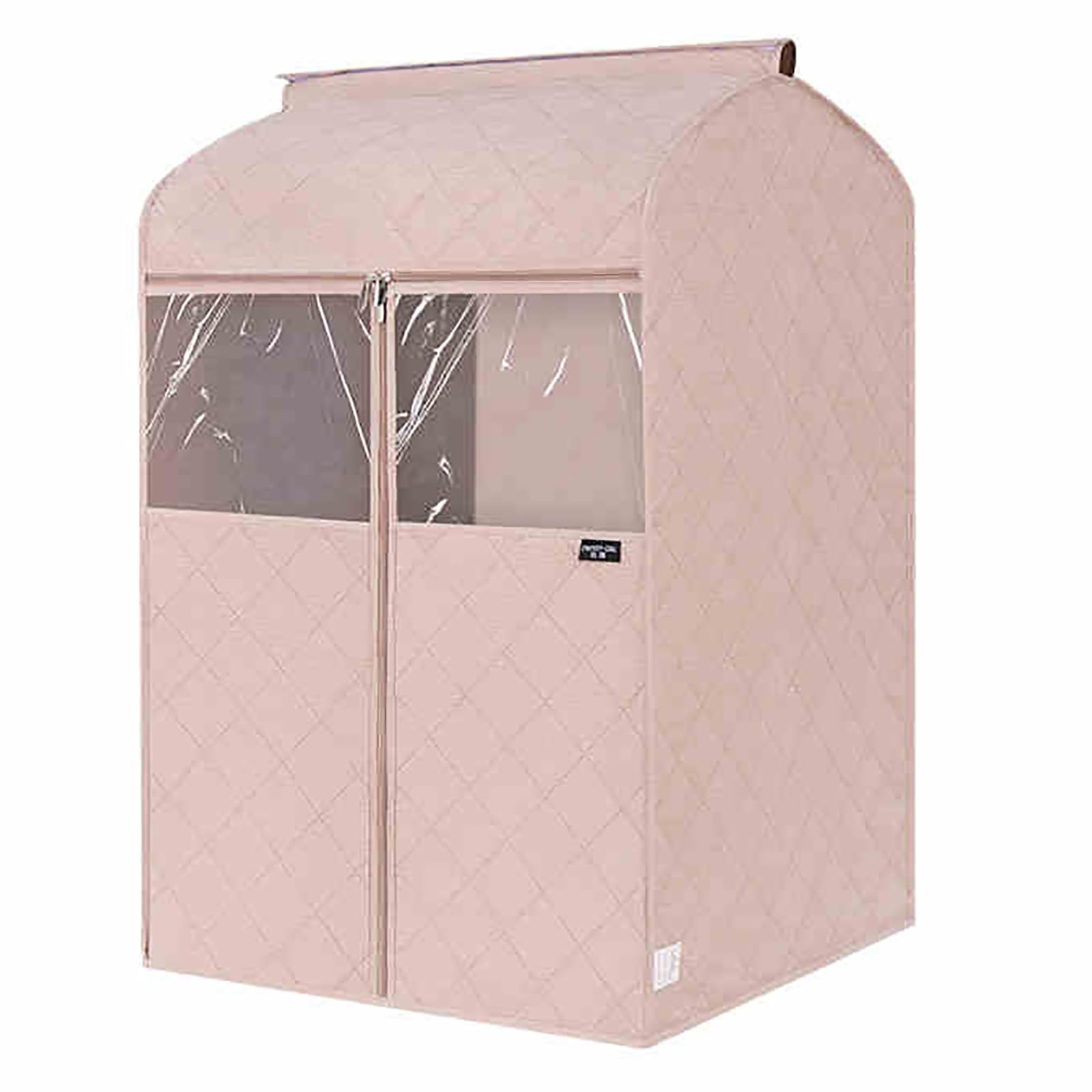 Kleiderständer mit Abdeckung, Kleidersack für Die Aufbewahrung im Schrank, Jacken, Mäntel, Anzüge, Kleiderhüllen mit Transparentem PVC-Fenster(Pink,41 * 52 * 85cm/16 * 20 * 33in)