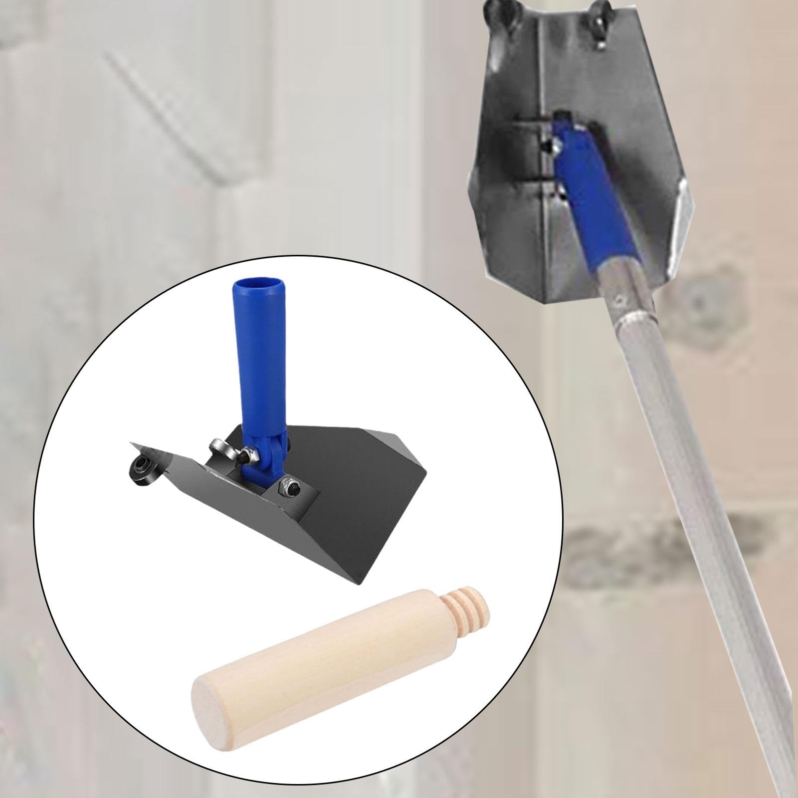 Espátula de Esquina Herramienta para Pared Llana de Enlucido Cuchillo de Acabado Finalizadora de Ángulos con Mango de Madera Adecuado para Albañilerí