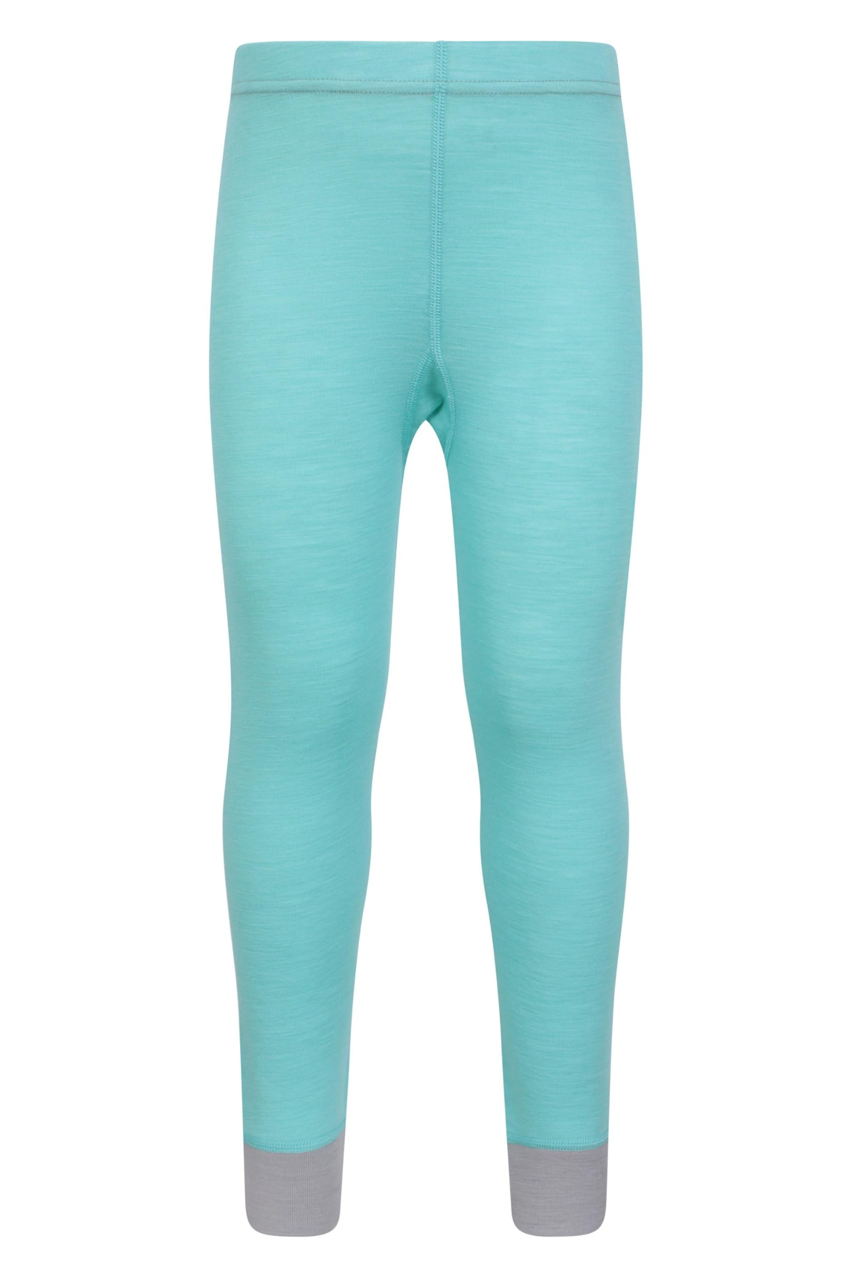 Mountain Warehouse Merino Kids Baselayer Pants Mint - Unicorn Teen Size 13 Years
