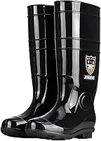 Vista 1 de Botas de lluvia largas para hombre, botas de pesca impermeables y cómodas, botas de cubierta de PVC antideslizantes, botas duraderas y transpirables