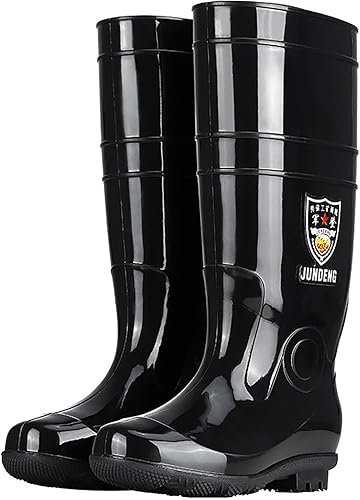Botas de lluvia largas para hombre, botas de pesca impermeables y cómodas, botas de cubierta de PVC antideslizantes, botas duraderas y transpirables