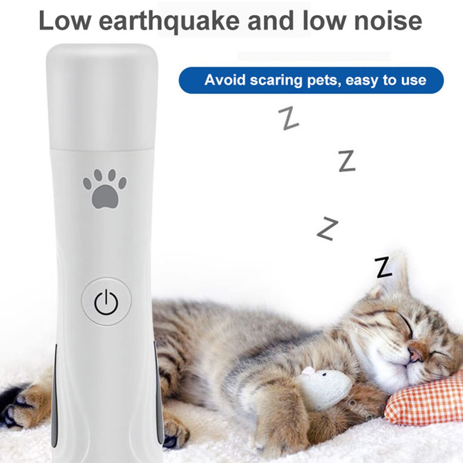 Lime À Ongle Chien Et Chat avec 2 Lumières LED,Coupe Ongle Chien Electrique, Ponceuse pour Ongles,Broyeur À Griffes pour Chien, avec 2 Vitesses, 60DB Ultra-Silencieux, USB Charge Rapide