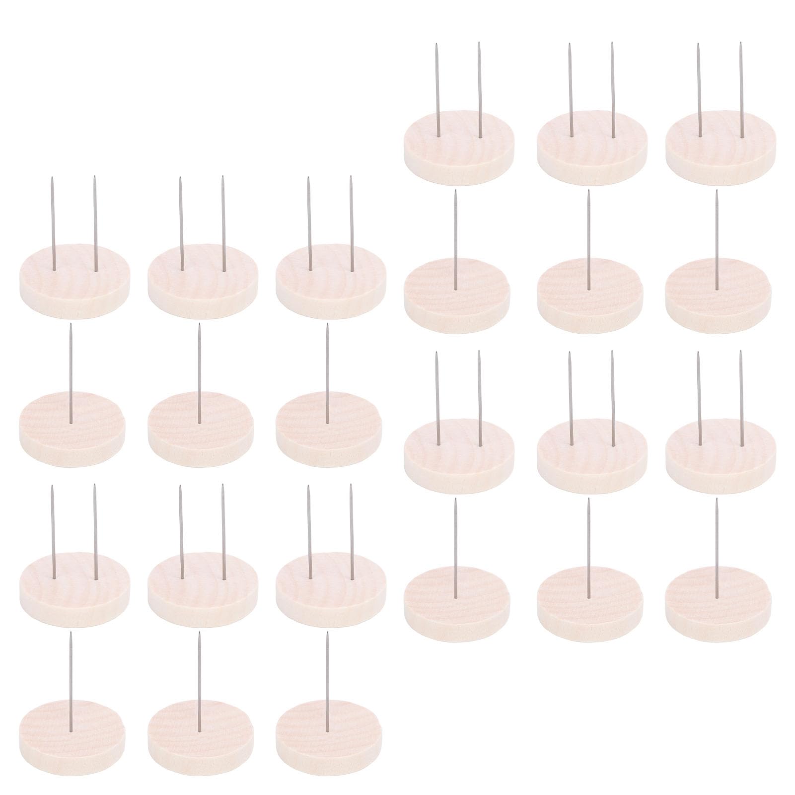 Doll Display Stand Set, 24-Piece Crochet Display Stand with 12 Single and 12 Double Needles