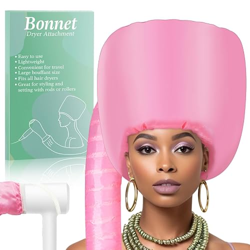 SpiralScgv Hooded Hair Dryer Bonnet, Pink