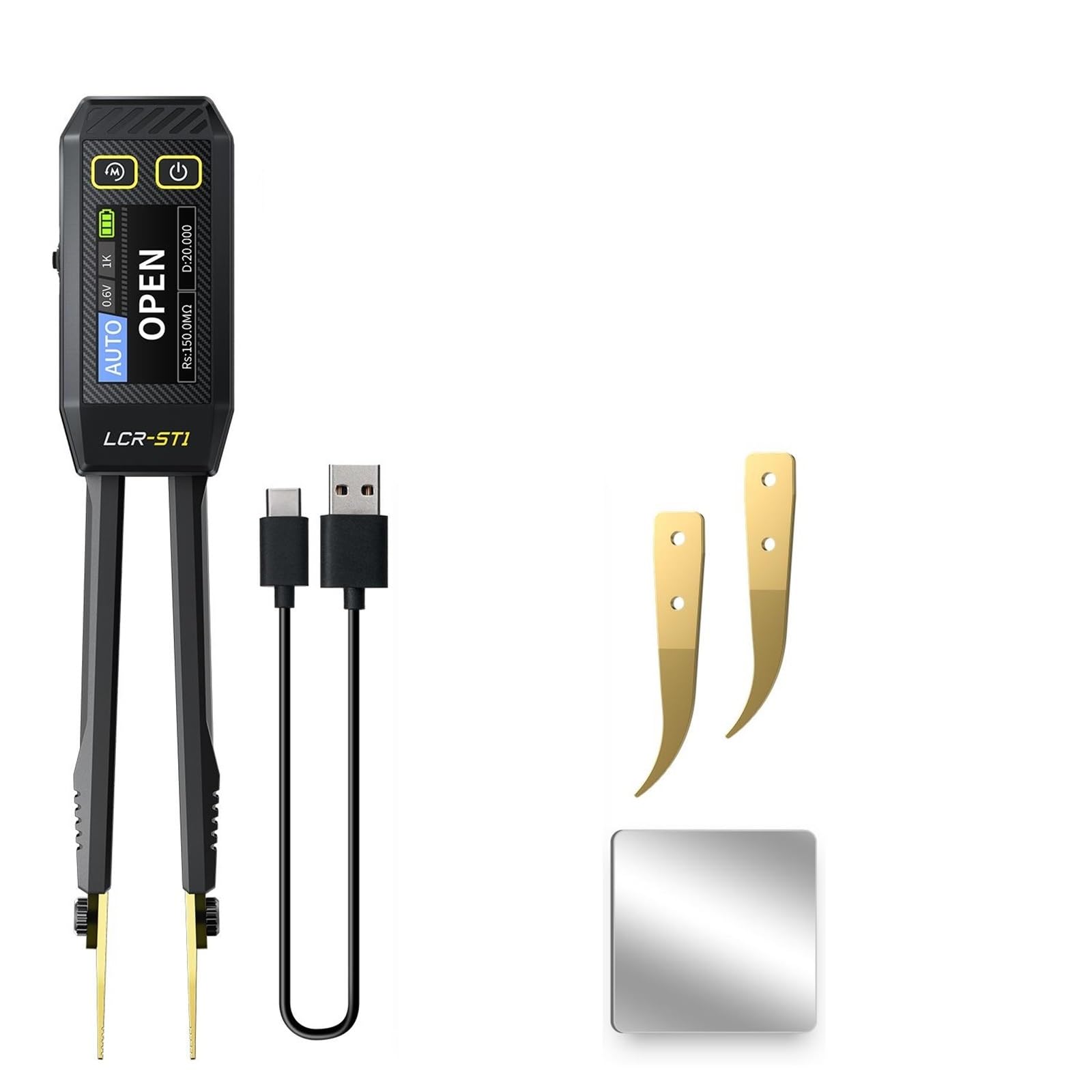 1pcs LCR-ST1 Smart Bridge Tweezer SMD Tester Resistance Capacitance Inductance Continuity Diode Test Auto Multimeter