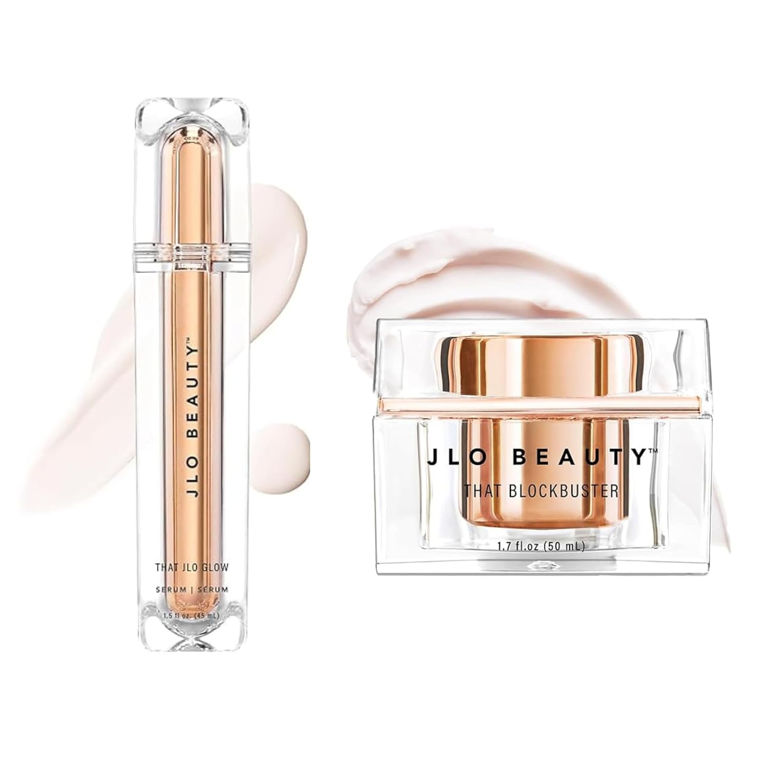 JLO BEAUTY Brighten & Hydrate Duo – Brightening Serum + Hyaluronic Acid Moisturizer – Tone-Evening Face Serum with Plumping Moisturizer for Radiant, Smooth, Glowing Skin