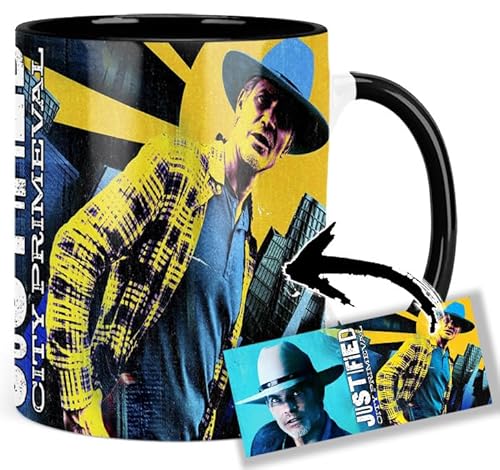 Bild: Justified City Primeval Timothy Olyphant Tasse Innen & Henkel Schwarz Keramikbecher Mug f�r 14,99 EUR bei amazon.de