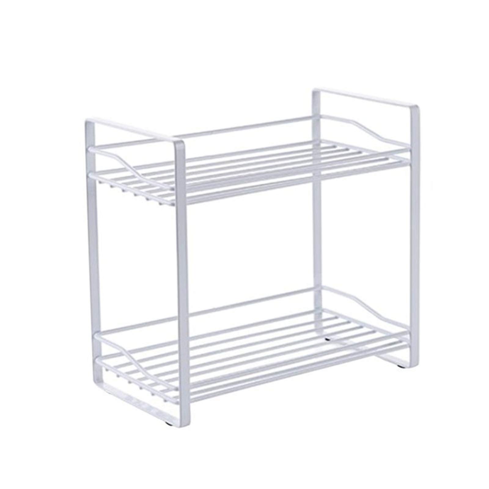 DUMRALBQE Kitchen Condiment Holder Storage Rack Double Layer Spice Jars Kitchen Holder Shelf for Families and Restaurants