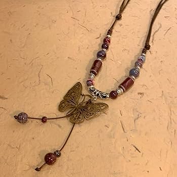 Amazon.com: HANGELI Vintage Butterfly Pendant Necklace