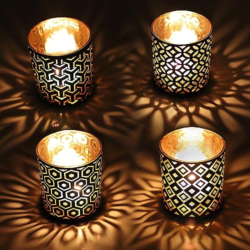 Shmilmh Black Gold Glass Candle Jars For Making Candles thumb #5