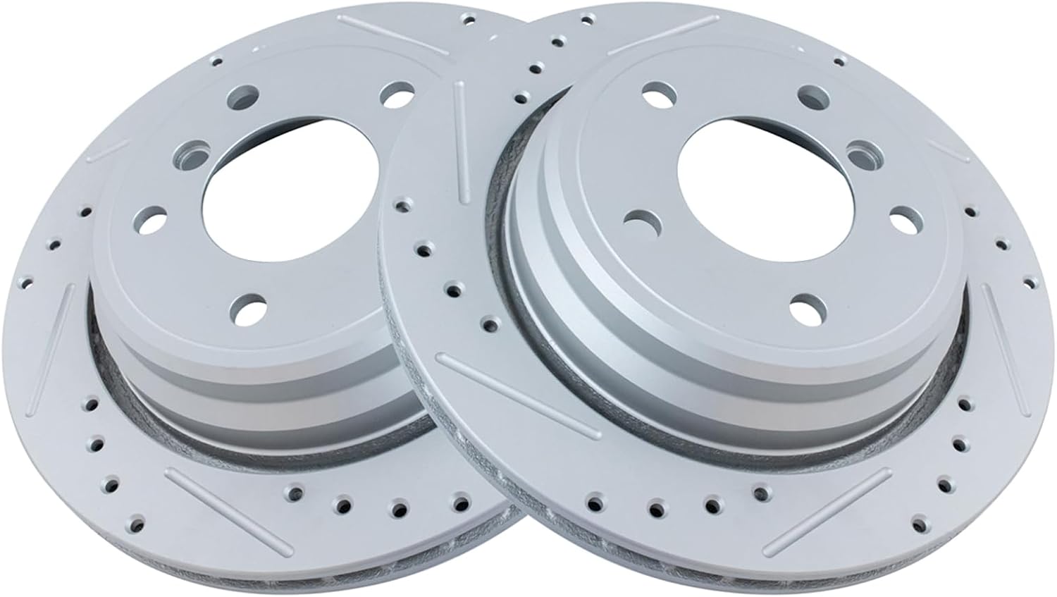 TRQ Rear Performance Brake Rotors Set for BMW 5-Series (2001-2003 525i, 1997-2003 540i)