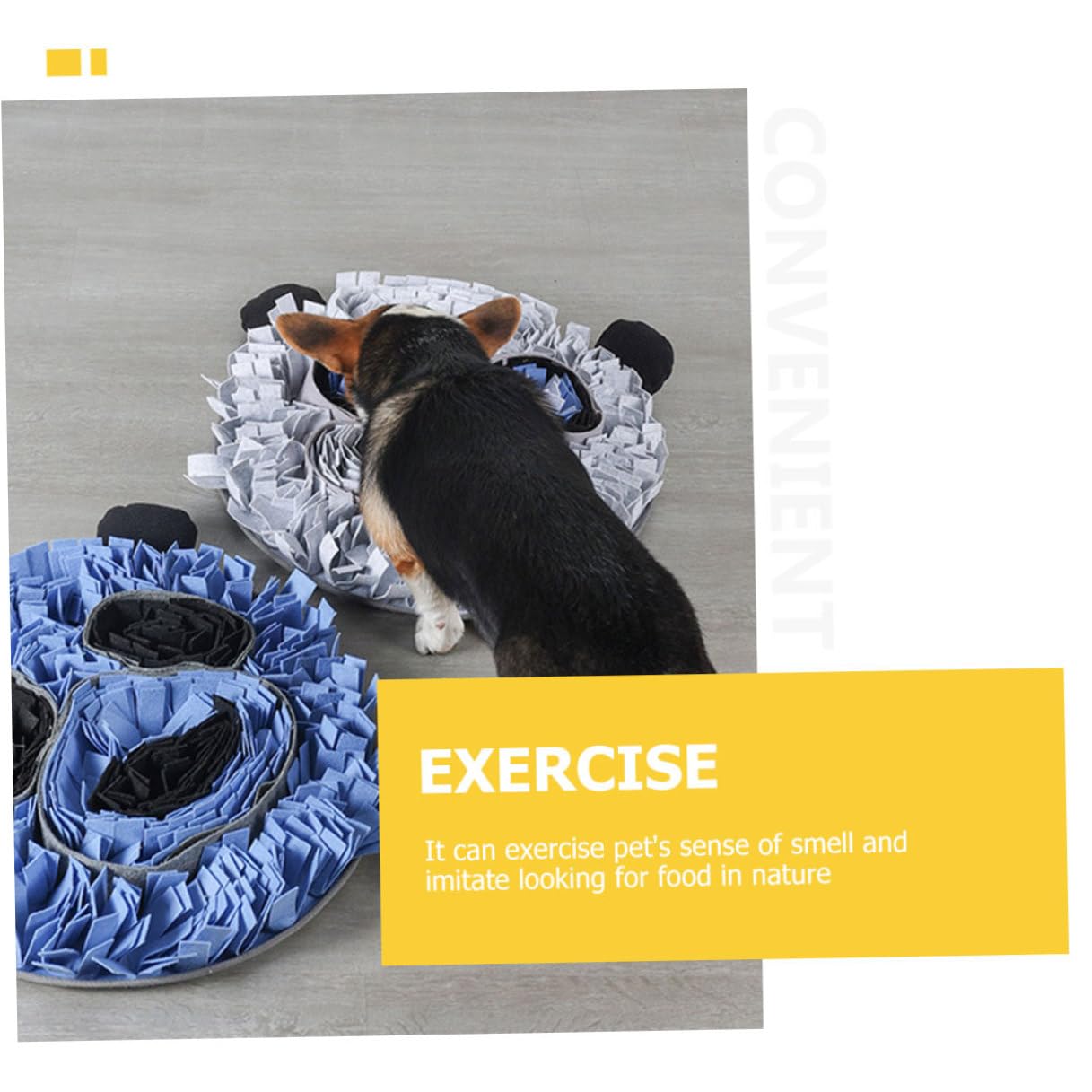 SHINEOFI Panda Schnüffelmatte Für Hunde 50x50cm Aus Langlebigem Material Mit Rutschfestem Boden Interaktives Futtermatte Training Zur Fettleibigkeitsvorbeugung Im Haustierbedarf