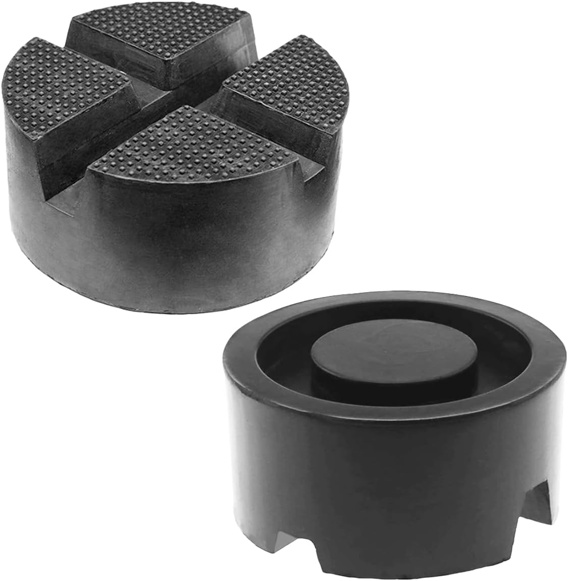 Rubber Cross Slotted Jack Adapter, Disk Frame Rail Protector, Anti Slip Pinch Weld Side Support Block, Car Lift Jack Puck Pad, Universal Vehicle Repair Tool (4PCS)