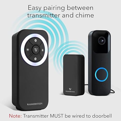 Miniatura 2 de Wasserstein Timbre de timbre  Compatible con el timbre Blink Video Doorbell (paquete de 1, negro)