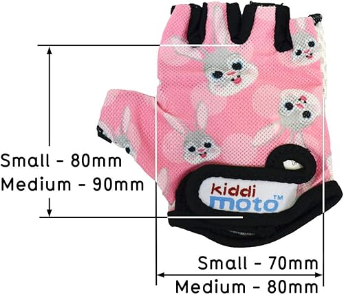 Miniatura 2 de Kiddimoto Guantes de bicicleta antideslizantes para niños y niñas, guantes de ciclismo sin dedos para niños de 2 a 8 años, guantes de ciclismo sin