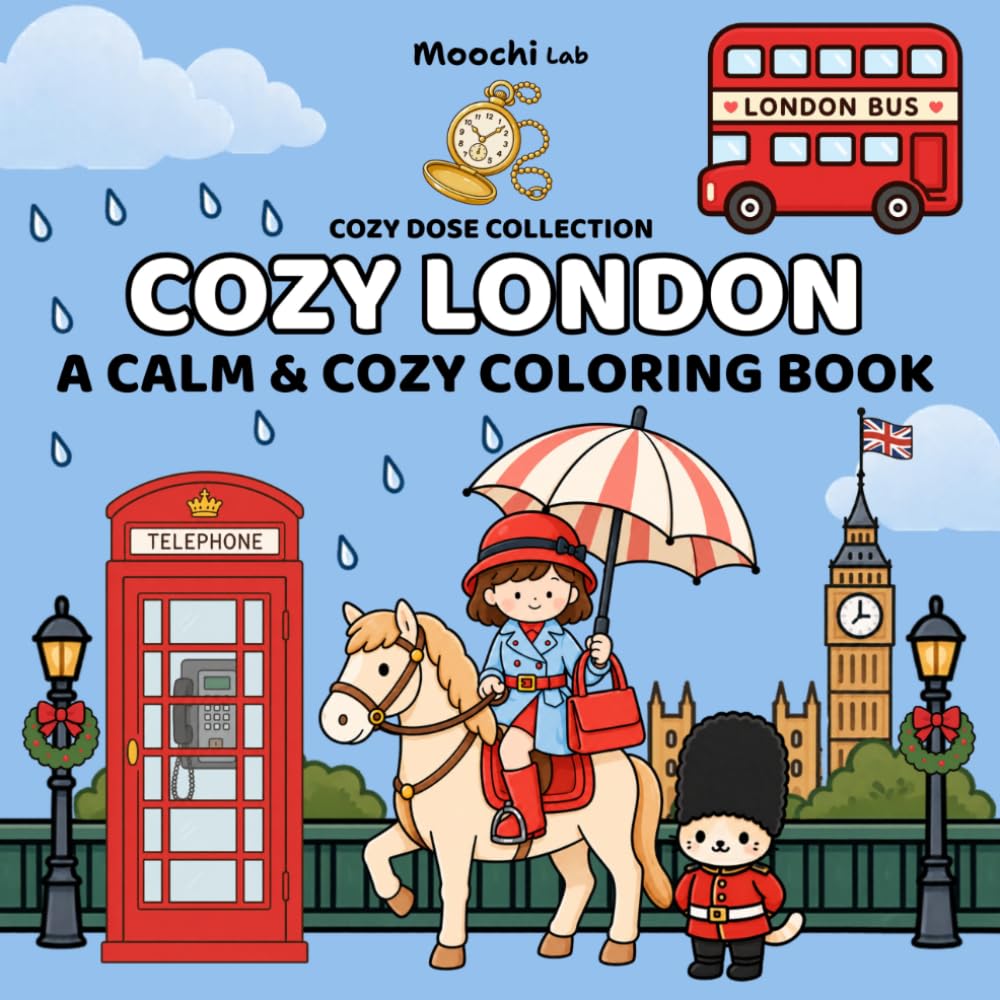 COZY LONDON: A Calm & Cozy Coloring Book (Cozy Dose Collection)