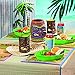 Fun Express - Vacuum Plastic Palm Leaf Serving Trays for Spring - Party Supplies - Serveware & Barware - Serving Platters - Spring - 12 Pieces