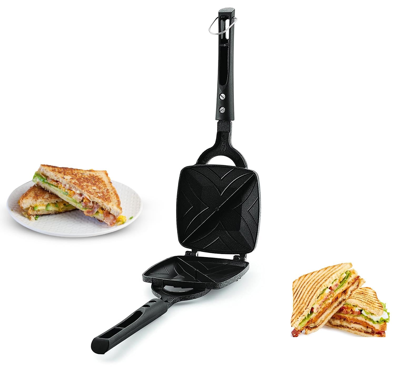 AADHIK 2-Cut Gas Sandwich Toaster - Nonstick Grill, Stay-Cool Handles. Perfect for 2-Cut Crispy Sandwich Maker Manual (B0CYGSYCWD) Amazon Price History, Amazon Price Tracker