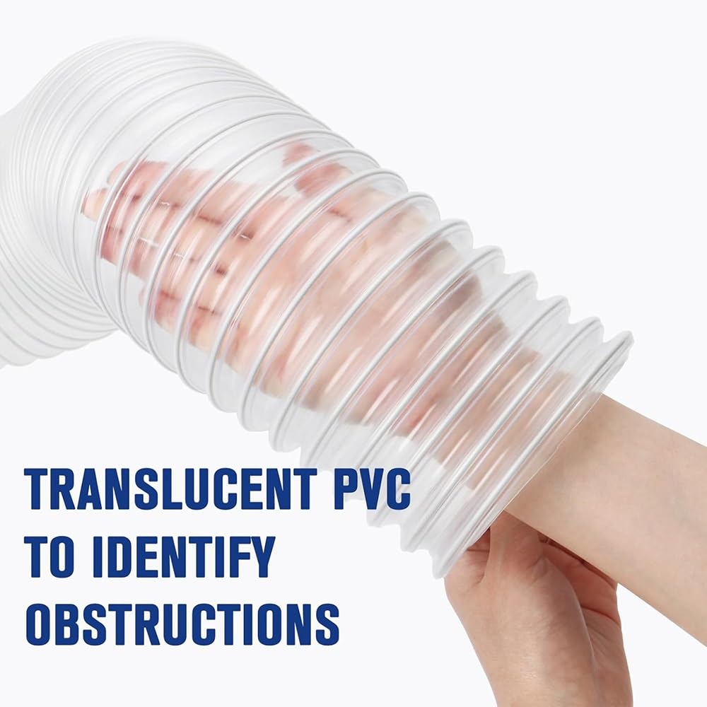 Manguera de recogida de polvo de PVC, resistente a pinchazos, flexible y transparente para aspiradora de tienda, compatible con sierra de mesa